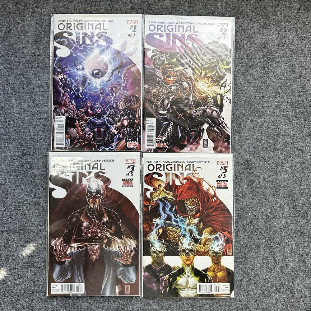 Original Sins #1, 2, 3 & 5 Marvel Comics - Lot of (4) Comic Books NM+ Protector